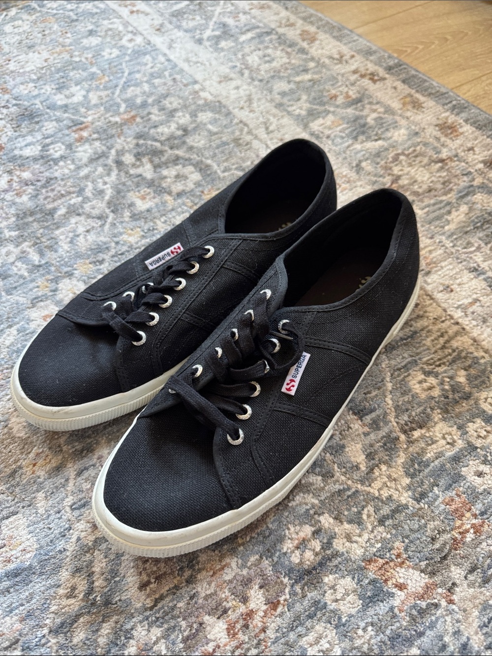 Superga Black Canvas Low-Top Men's Sneakers